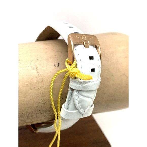 Invicta Womens Watch 24588 Angel Quartz Rose Gold Silver White Leather Band 40mm main image 5